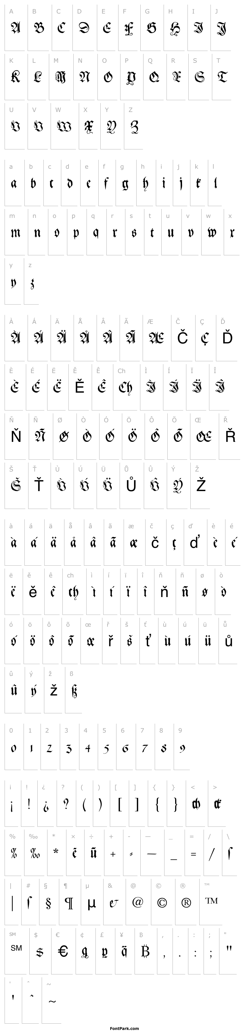 Přehled Gebetbuch Fraktur
