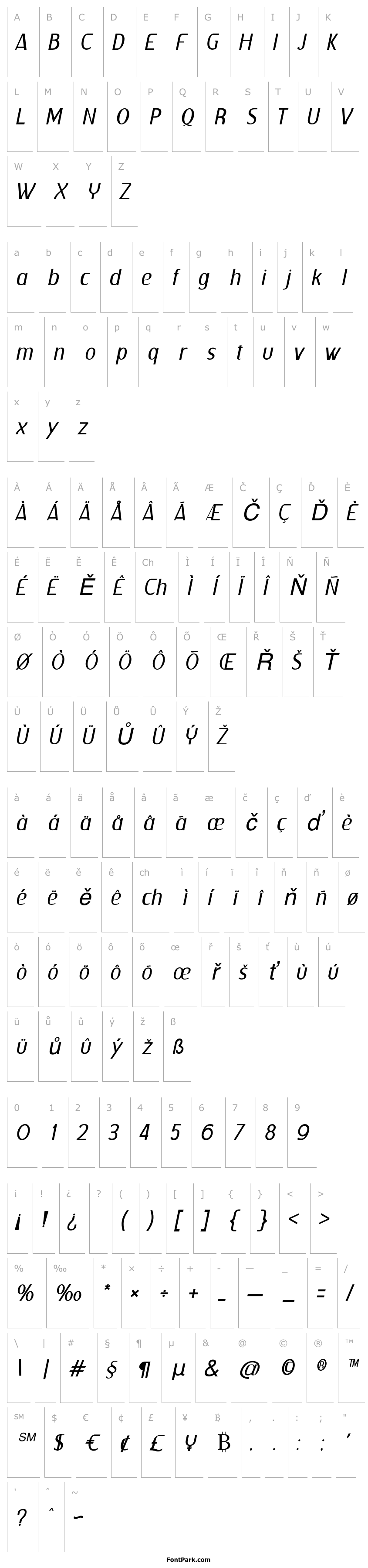 Přehled GelaelLightItalic