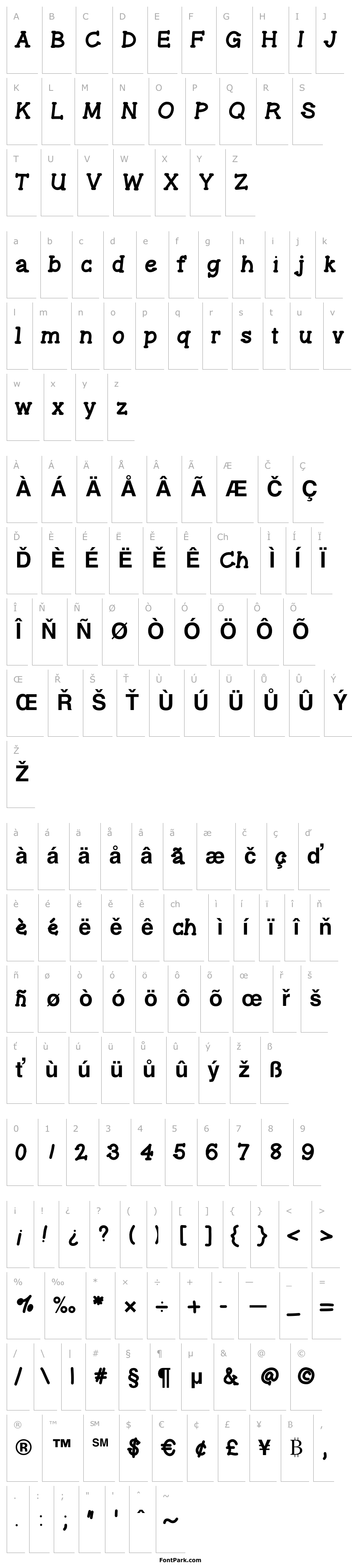 Přehled GelPenSerifHeavy