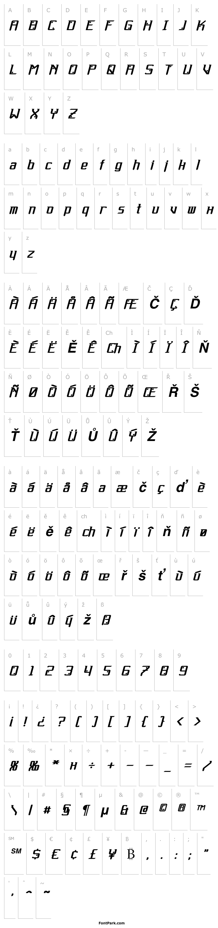 Přehled Gemcut Bold Italic