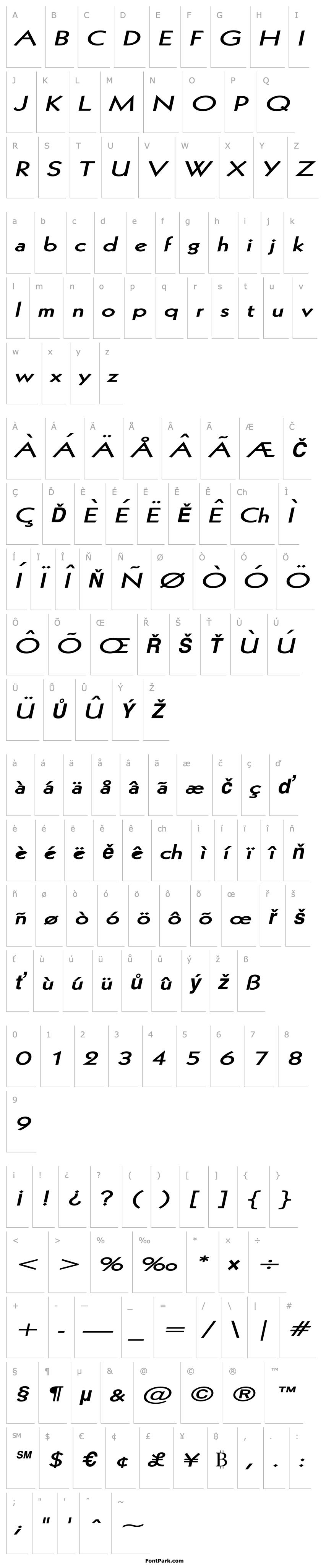 Overview Geo 112 Extended Bold Italic