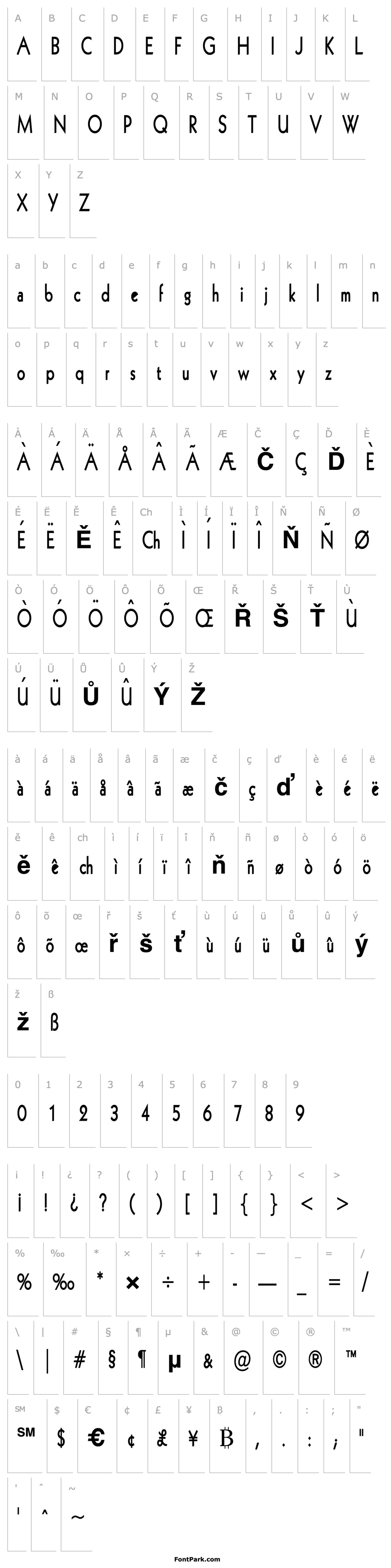 Přehled Geo 112 Thin Bold