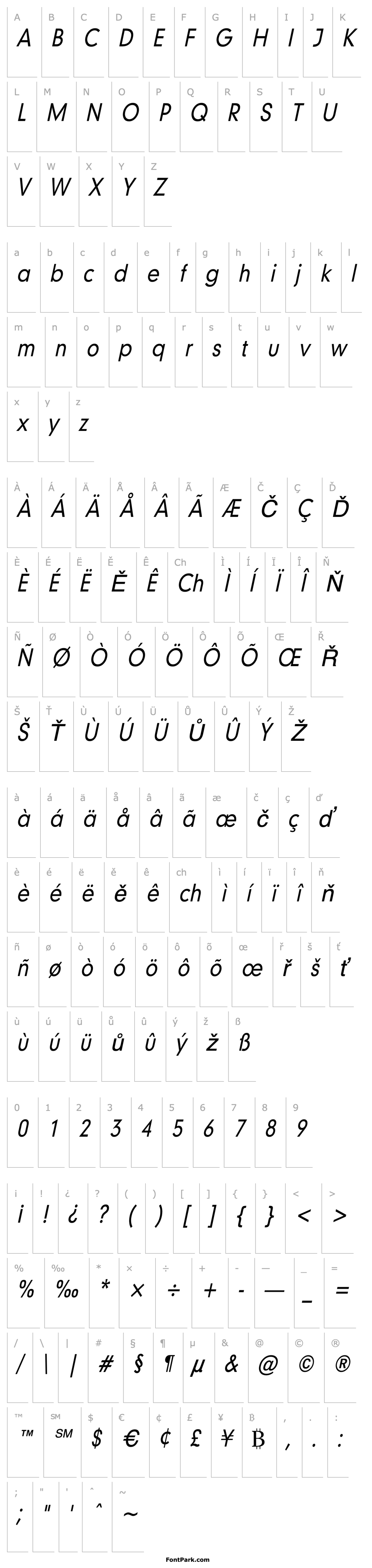 Overview Geo 579 Condensed Italic