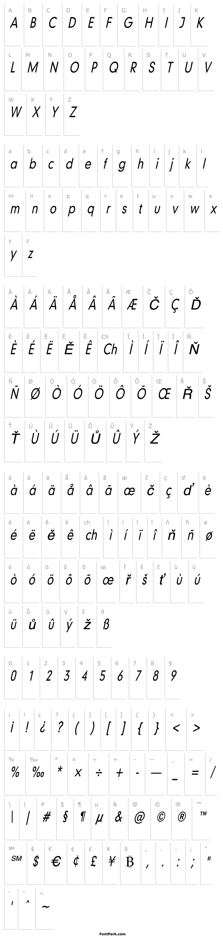 Přehled Geo 579 Thin Italic