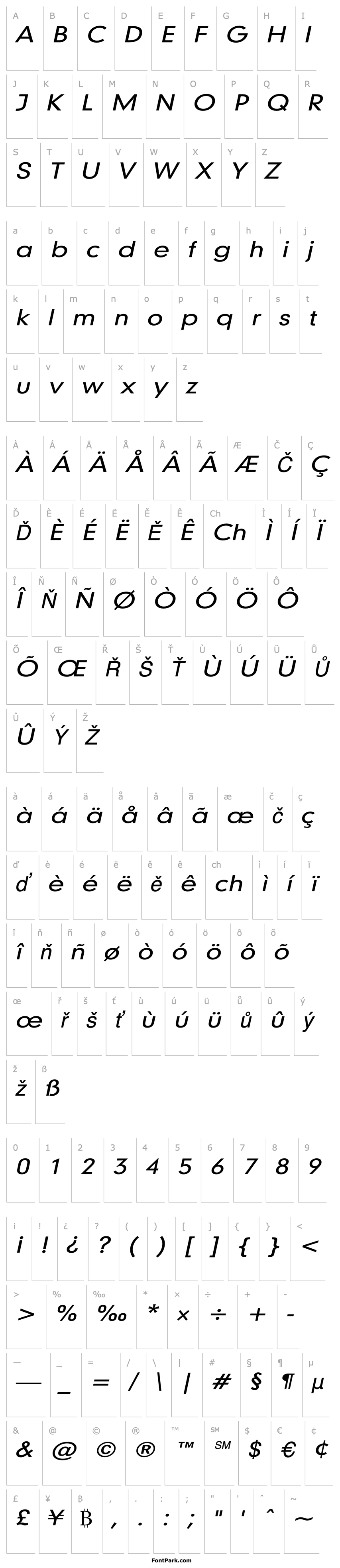 Overview Geo 579 Wide Italic