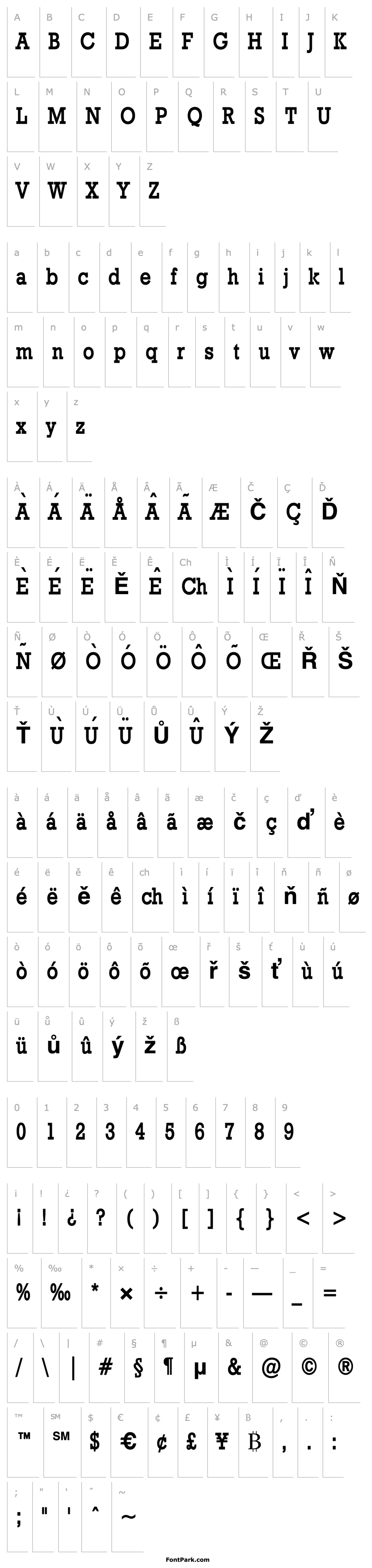 Přehled Geo 986 Condensed Bold