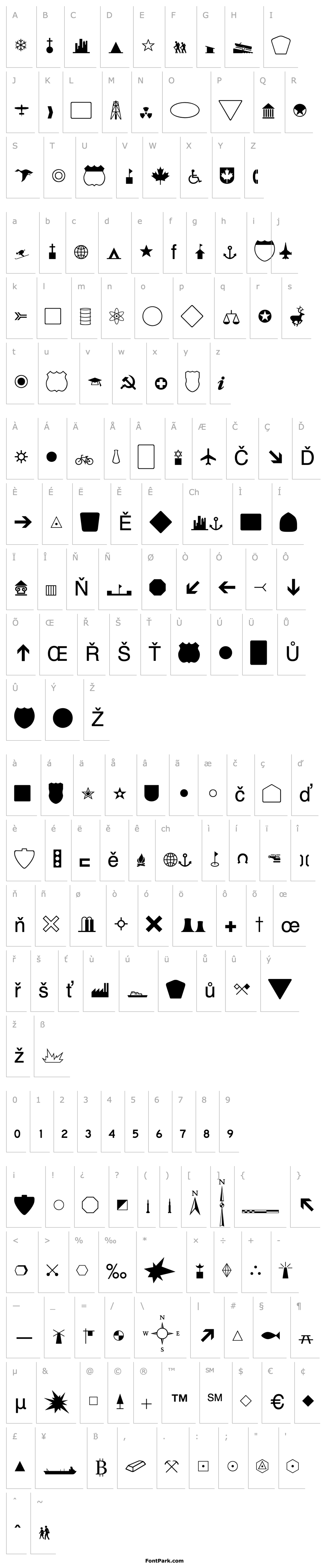 Overview GeographicSymbols