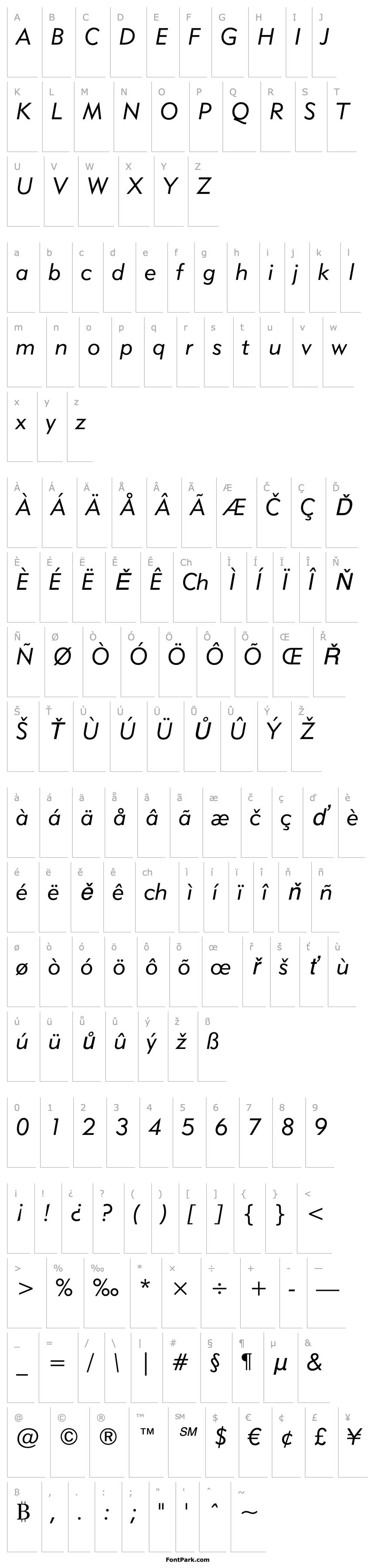 Přehled Geometr415 Lt BT Lite Italic