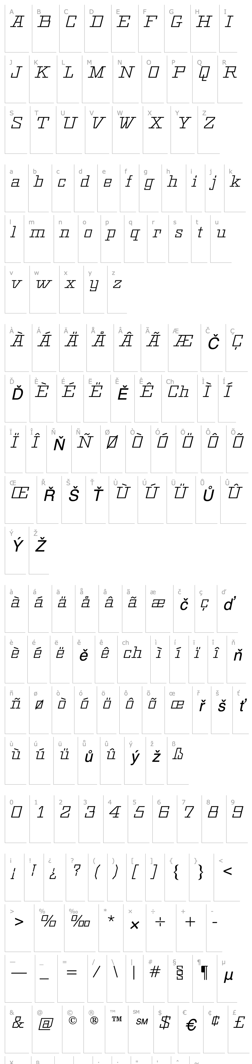 Overview Geometric CG Light Italic