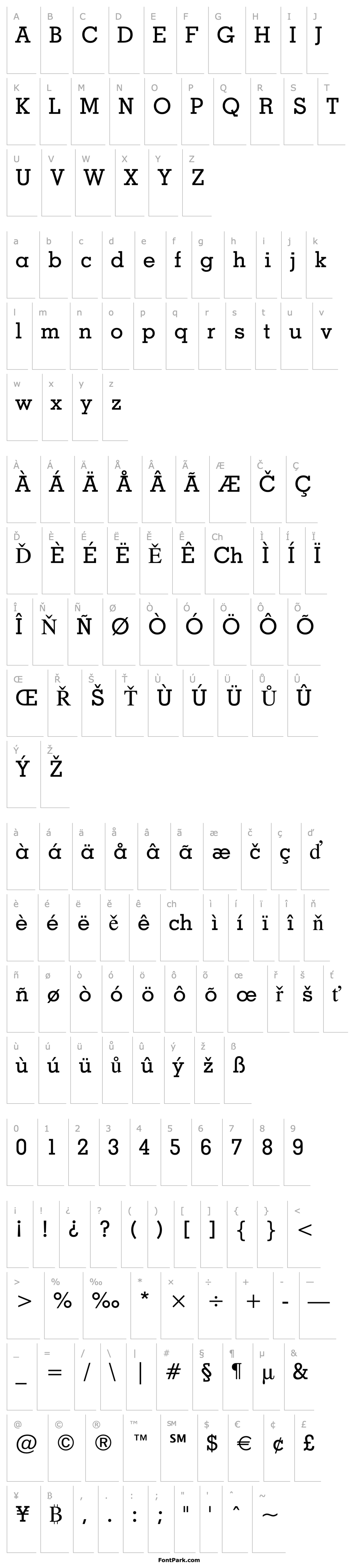 Overview Geometric Slabserif 703 Medium BT