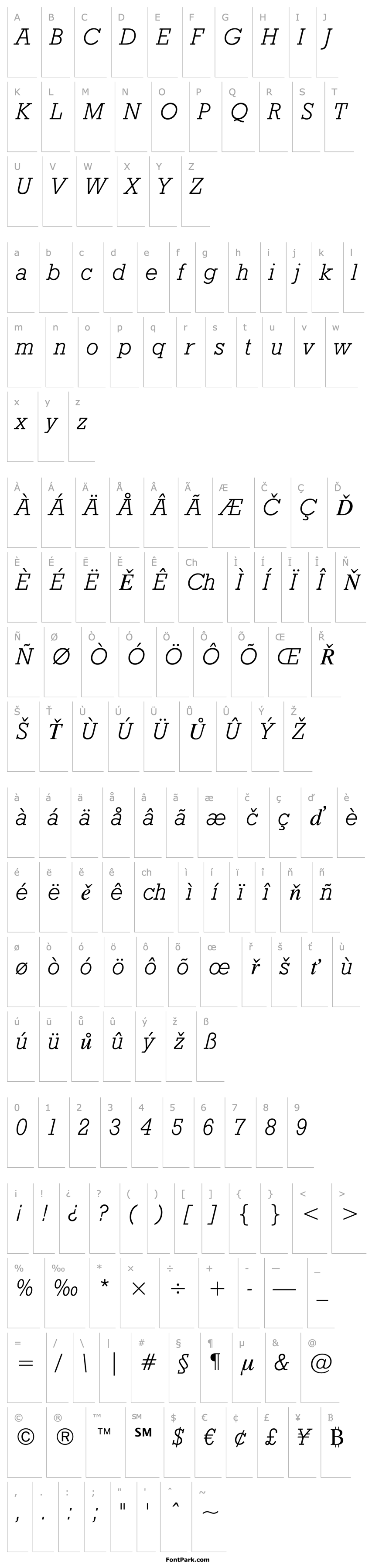 Overview GeoSlb712 Lt BT Light Italic