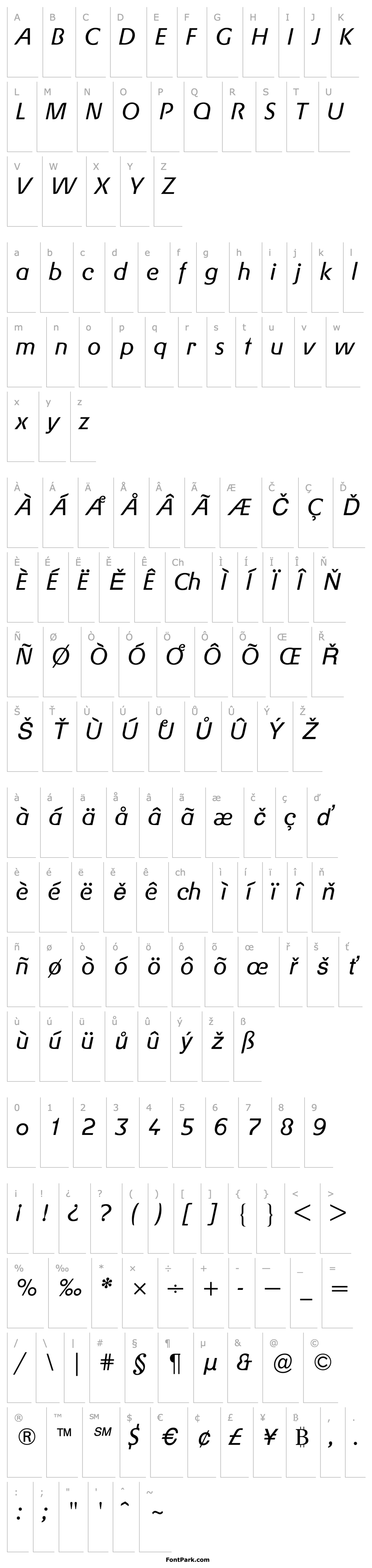 Overview GerstnerBQ-LightItalic