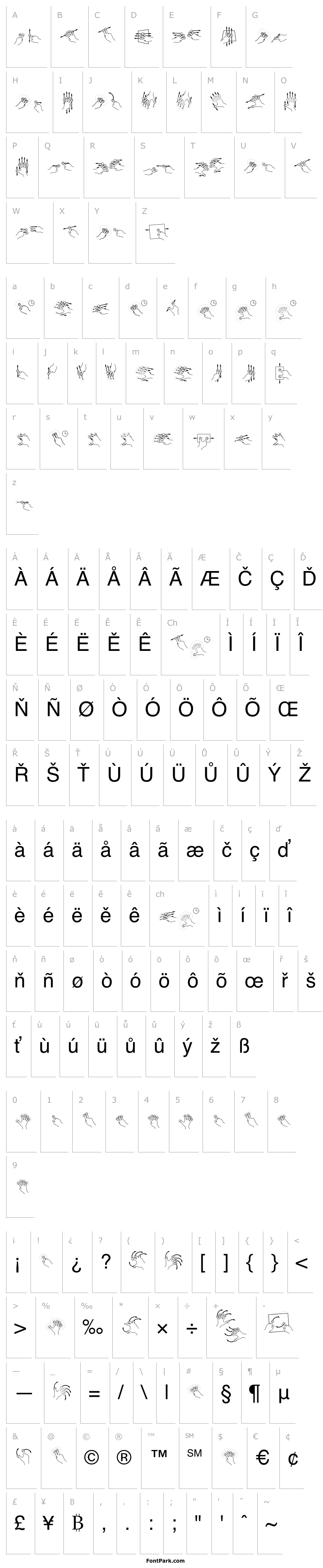 Overview Gesture-Glyphs