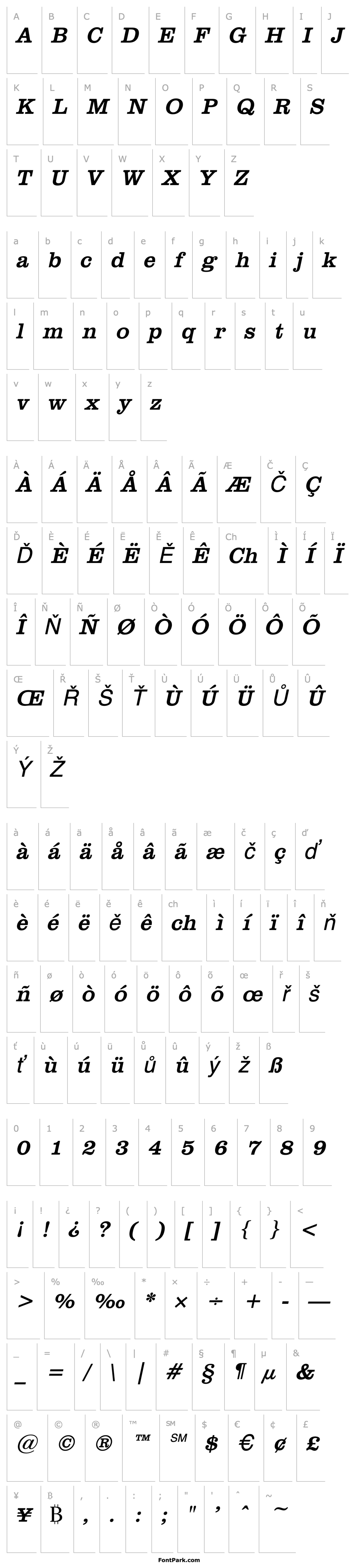 Přehled Gettysburg Italic