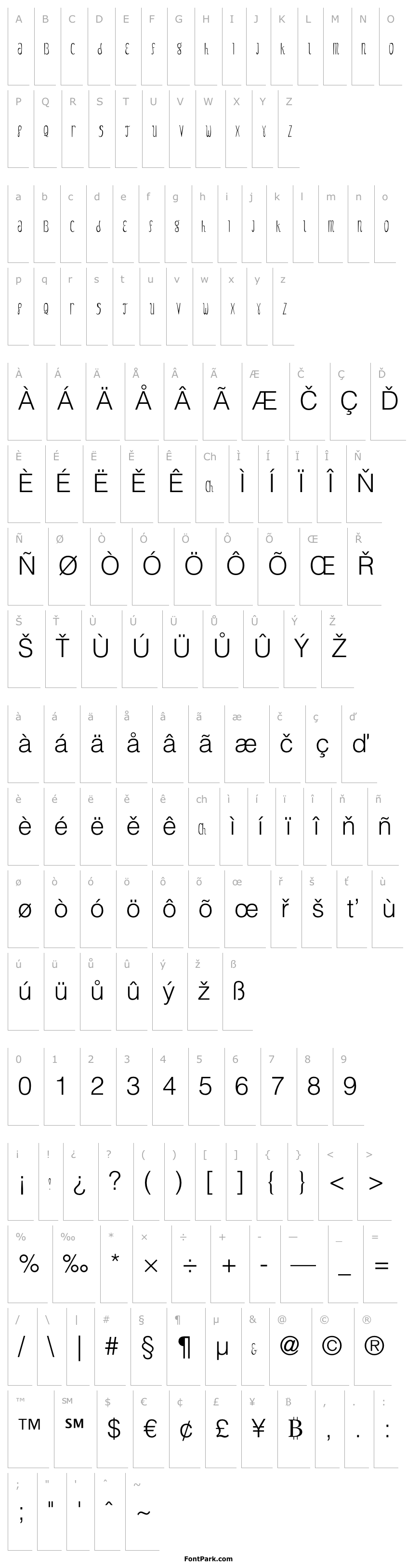 Overview Gezzy Condensed Thin