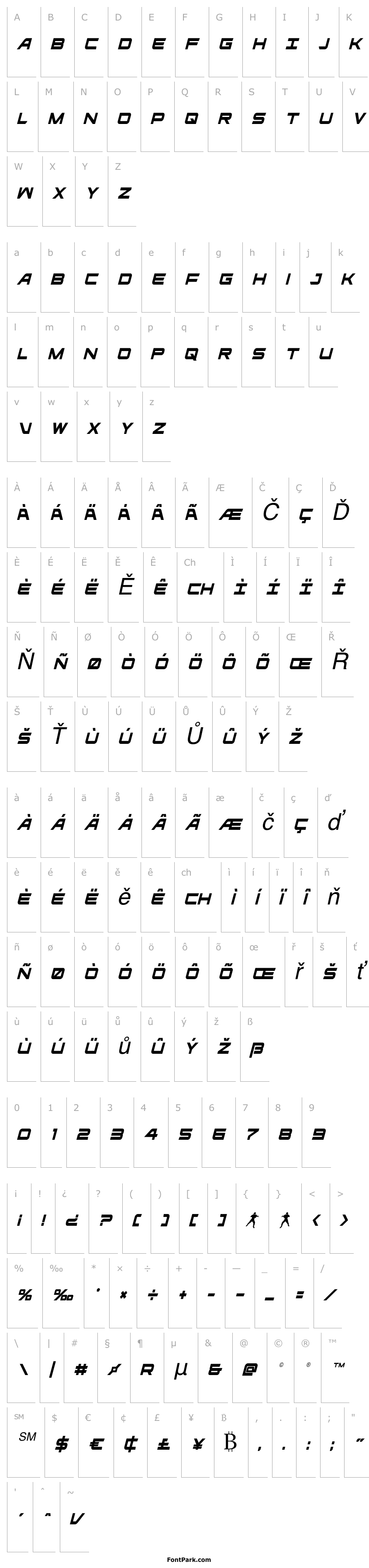 Přehled Ghost Clan Condensed Italic