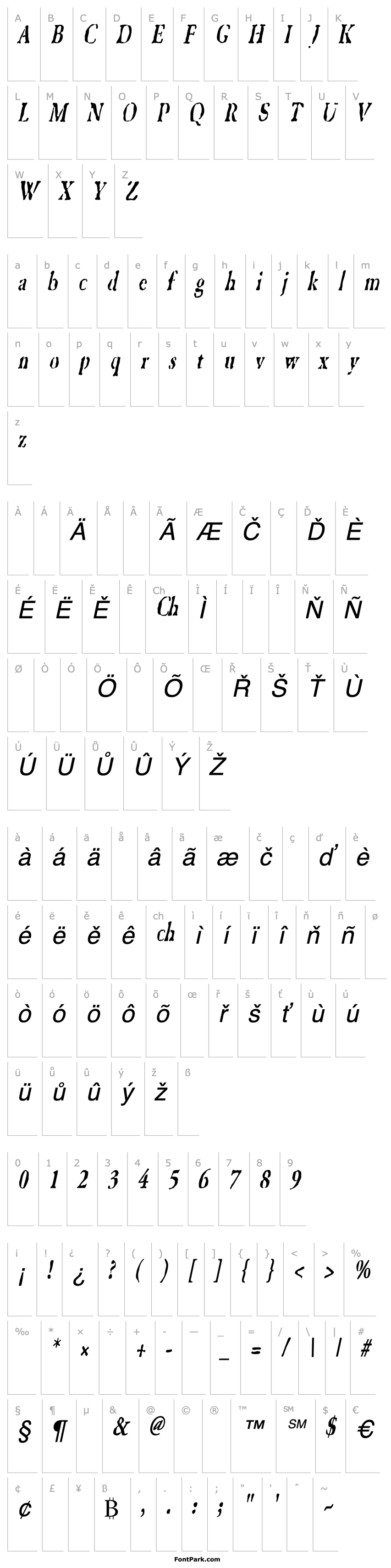 Přehled GhostTownCondensed Italic