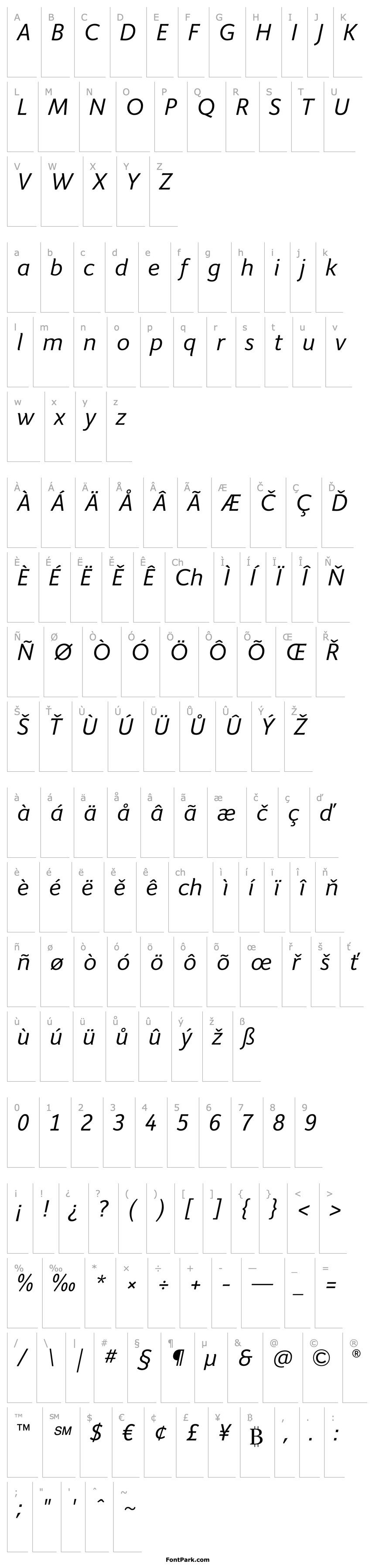 Overview Giacomo Regular Italic