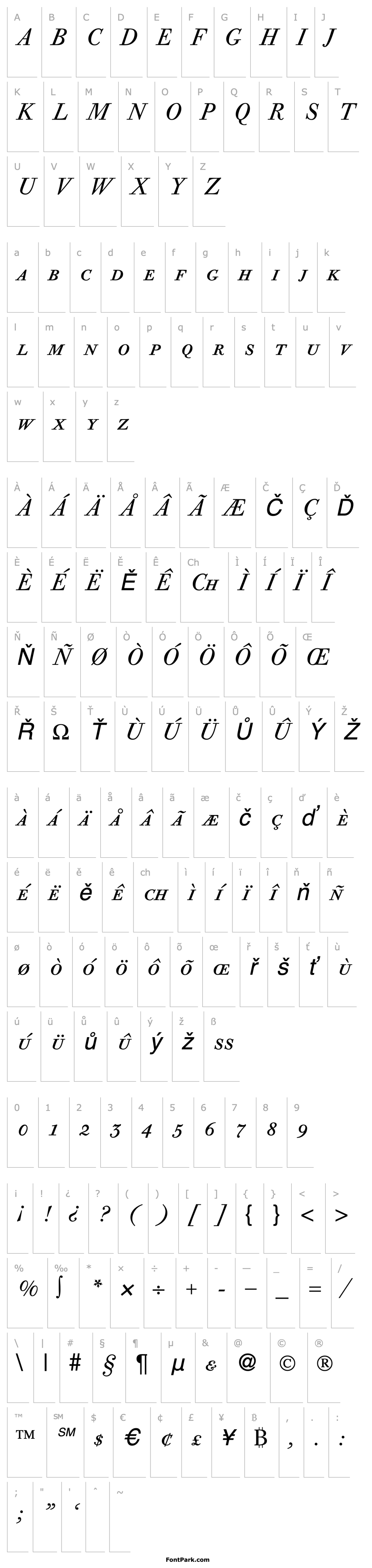 Overview GiambattistaSmc-RegularItalic