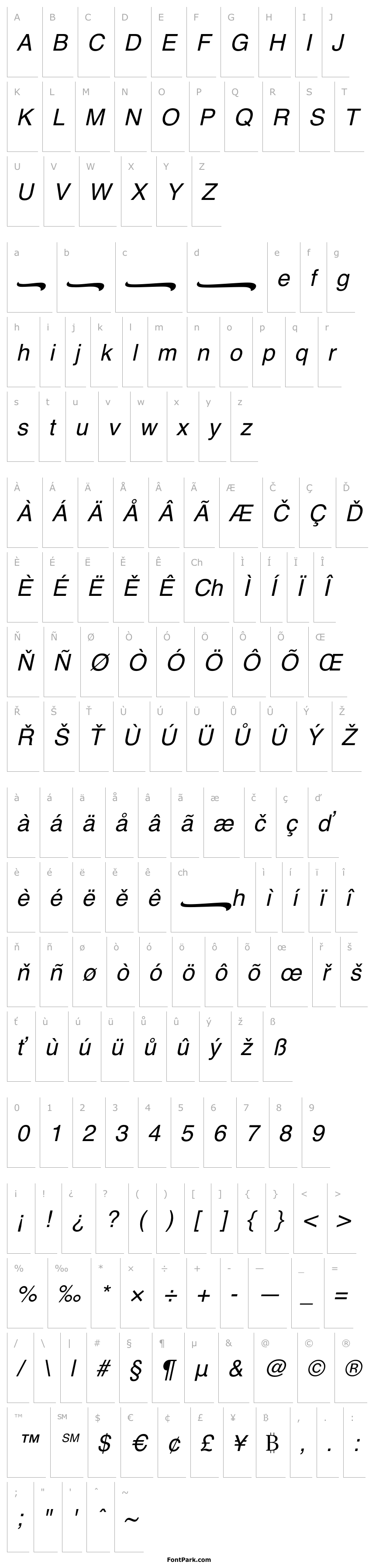 Overview Gient Swash Italic