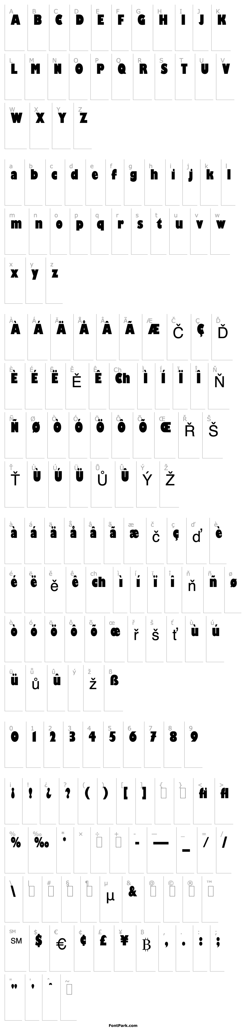 Přehled Gill Kayo Condensed LET Plain:1.0