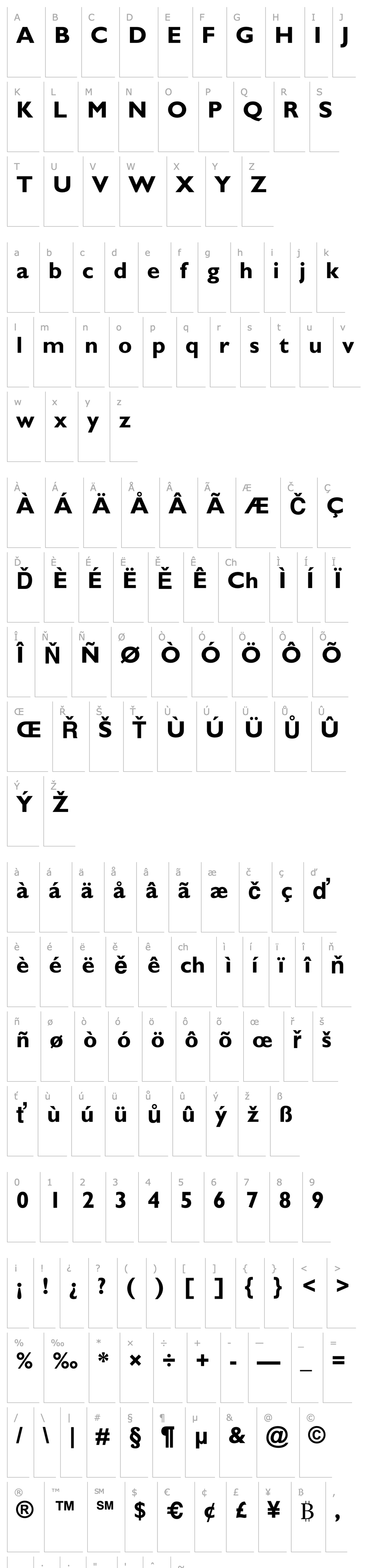 Přehled Gill Sans Bold