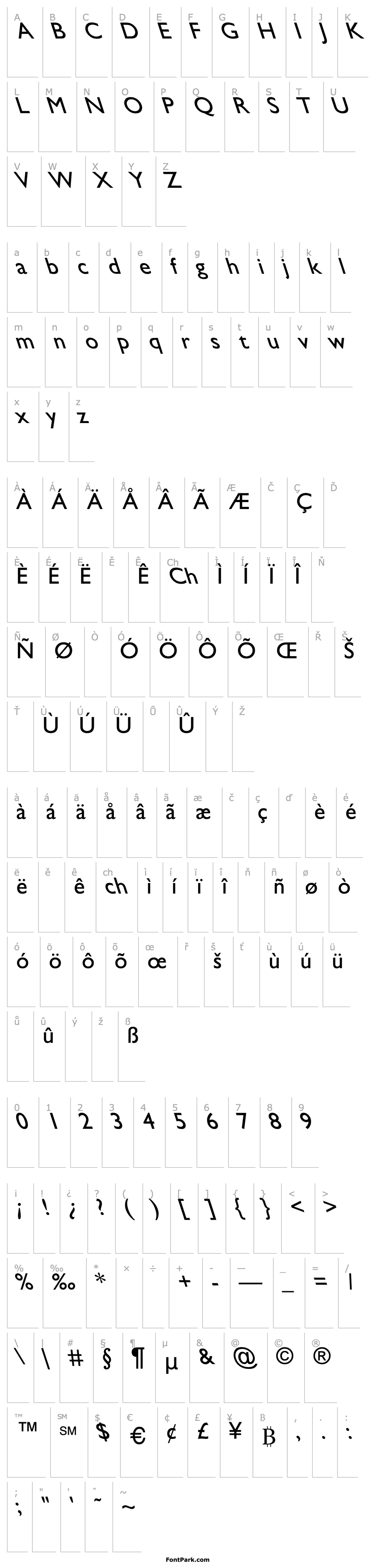 Přehled Gill Sans Leftified