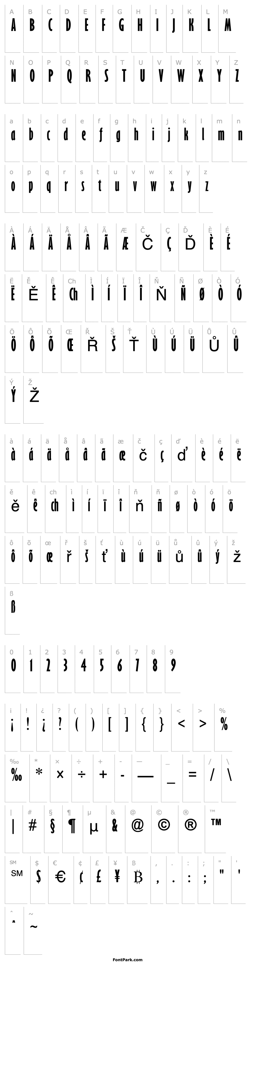 Overview Gill Sans MT Ext Cond Bold