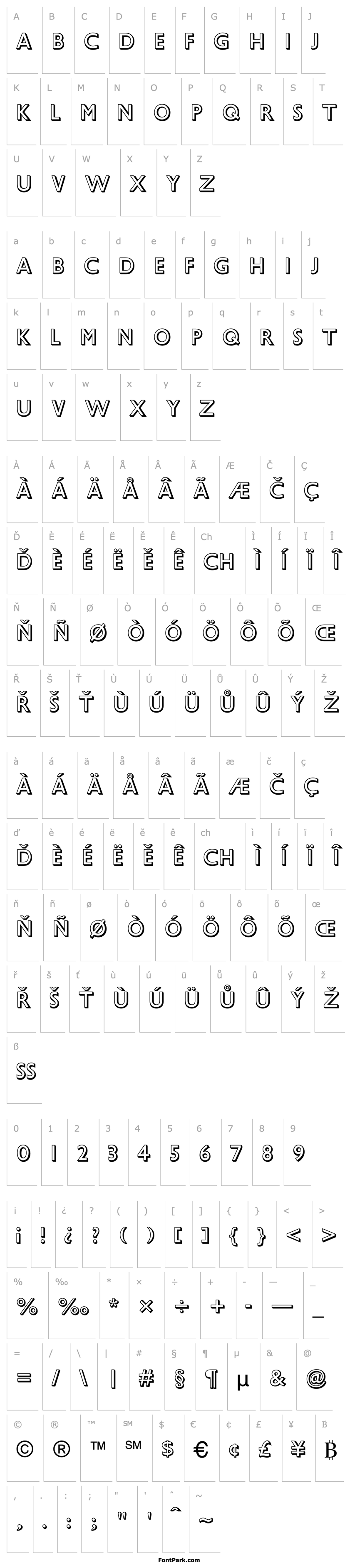 Overview Gill Sans MT Shadow