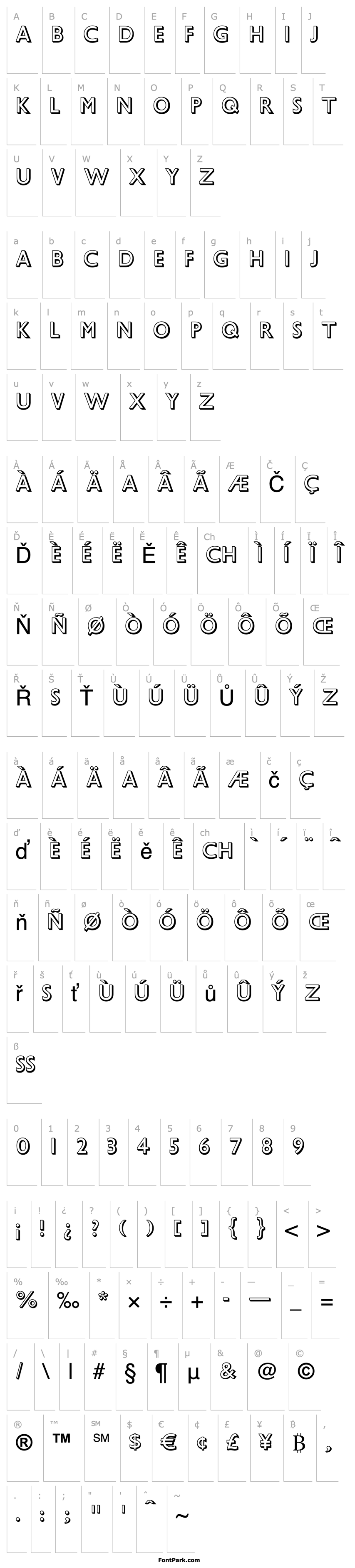 Overview Gill Sans Shadowed