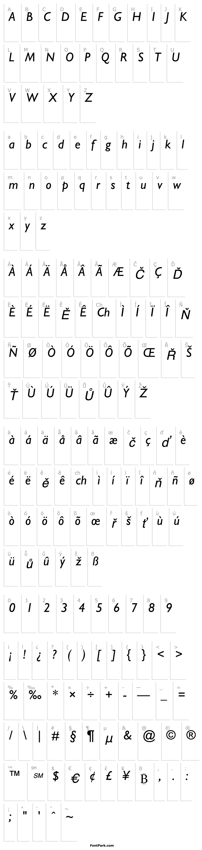 Overview Gill SSi Italic