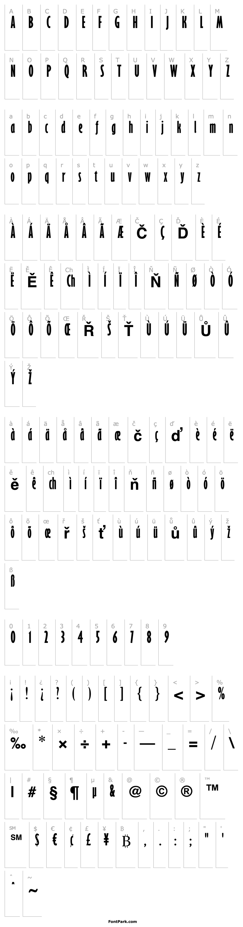 Přehled GillSans-BoldExtraCondensed