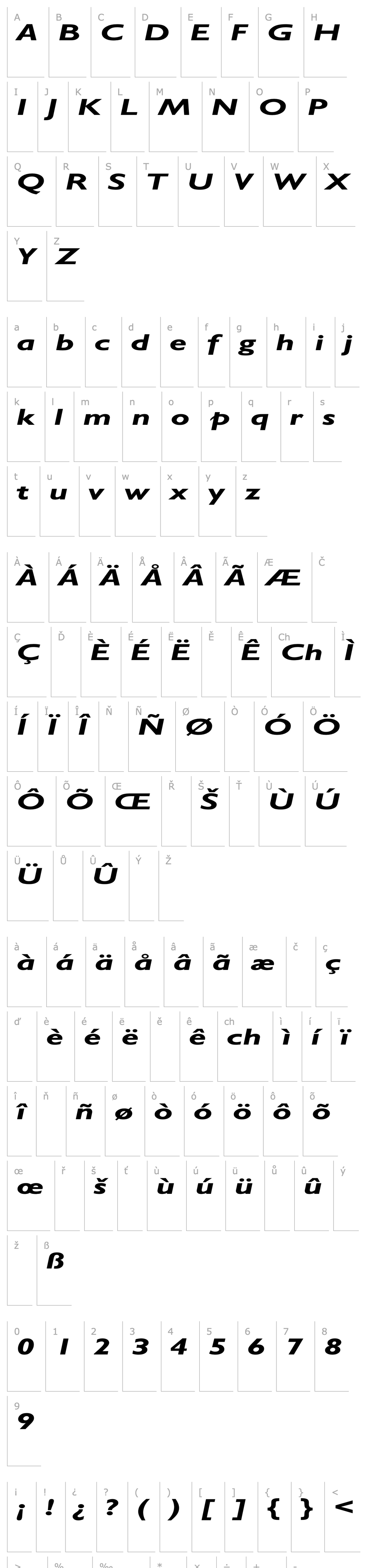 Overview GillSans-BoldItalic Ex