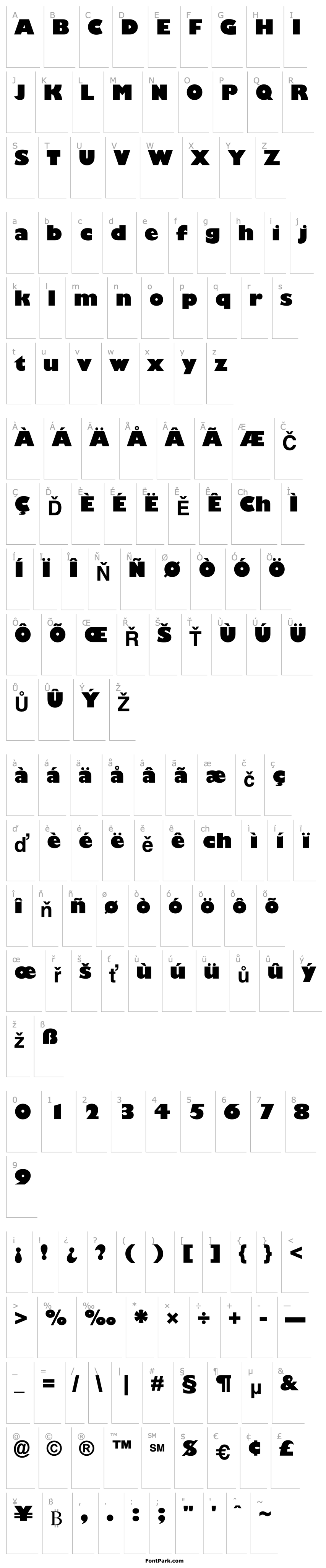 Overview GillSans-UltraBold