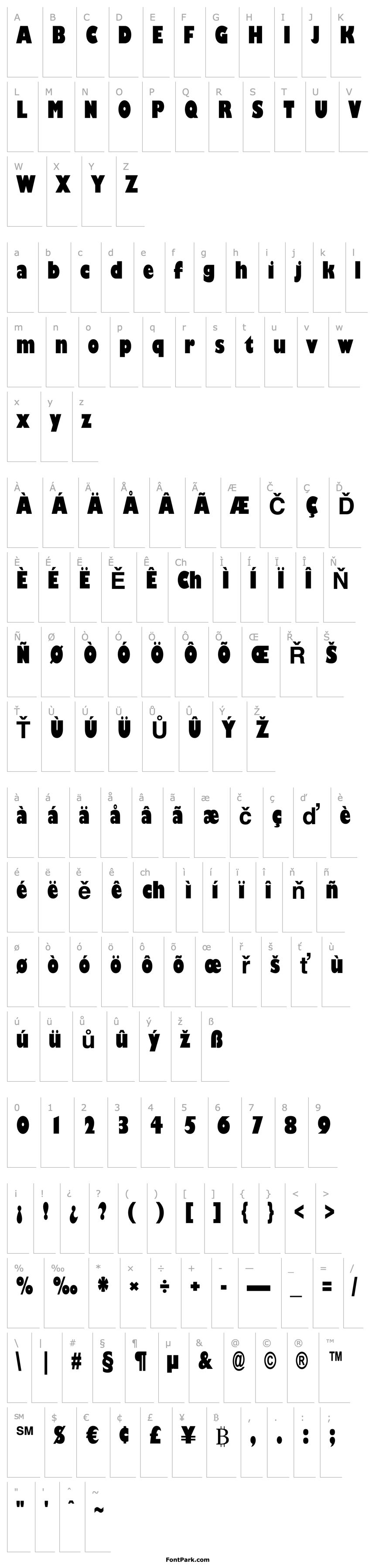 Overview GillSans-UltraBoldCondensed