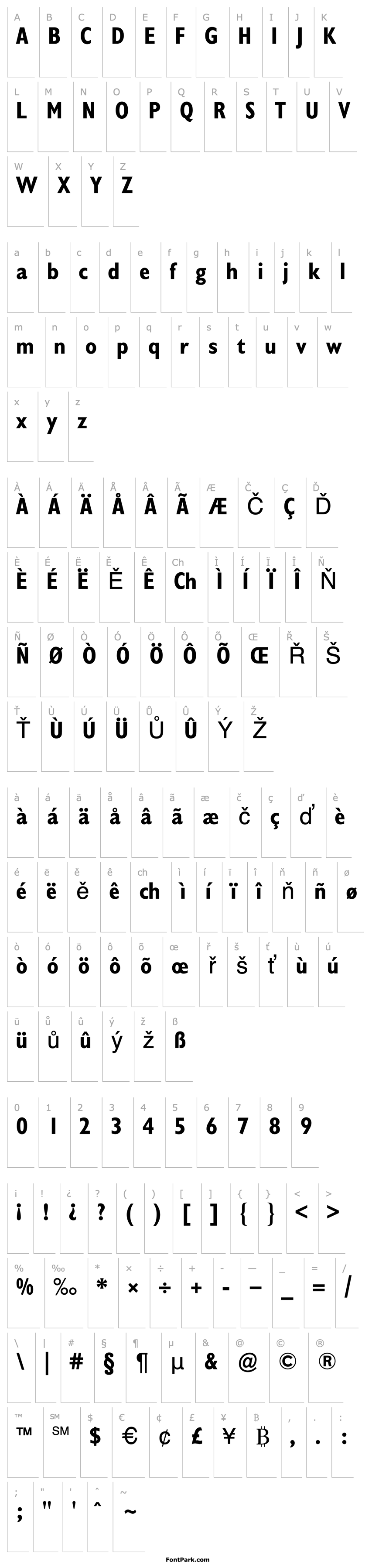 Overview GillSansBQ-BoldCondensed