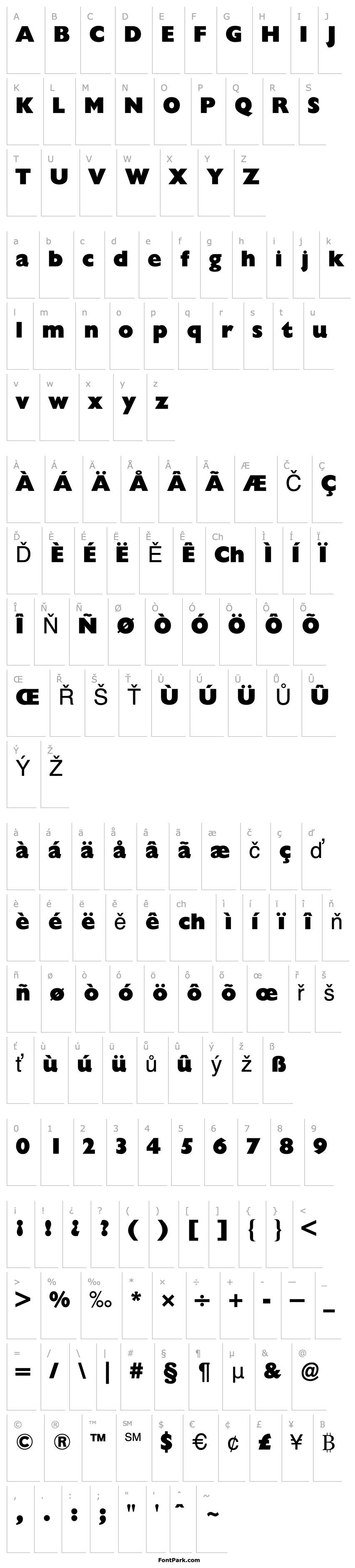 Overview GillSansBQ-ExtraBold