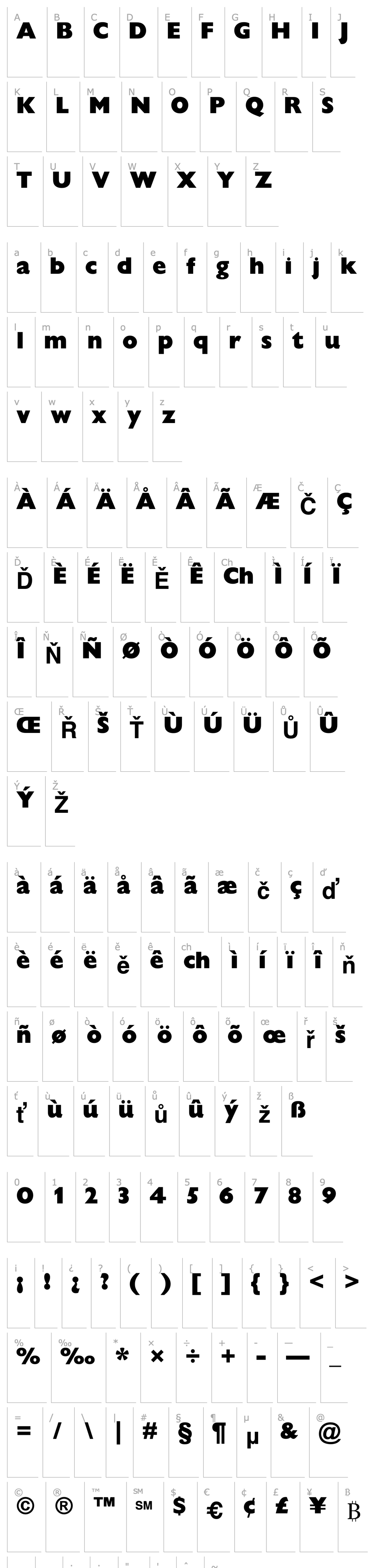 Overview GillSansDisplay-ExtraBold