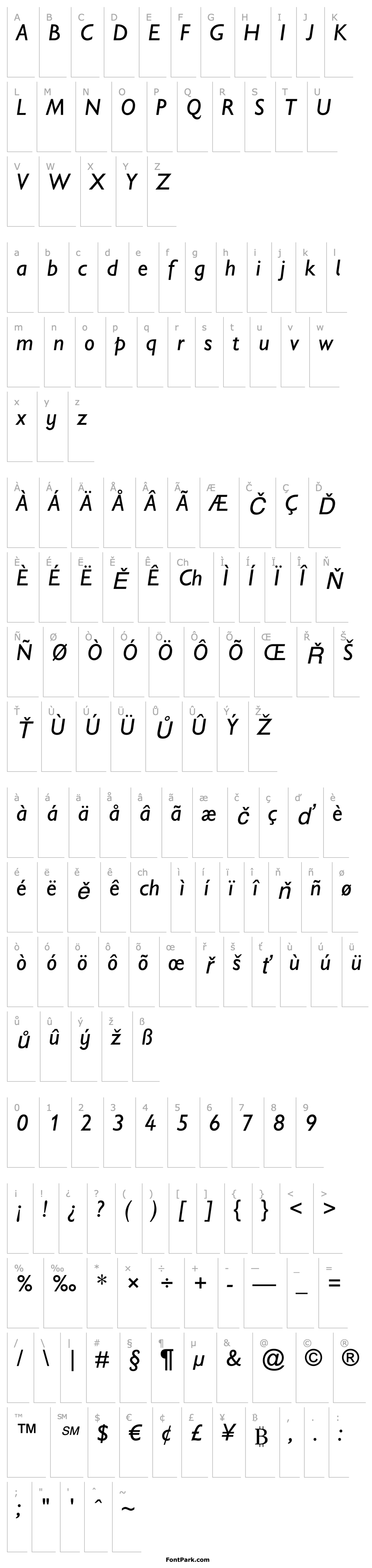 Overview GillSansInfantStd-Italic