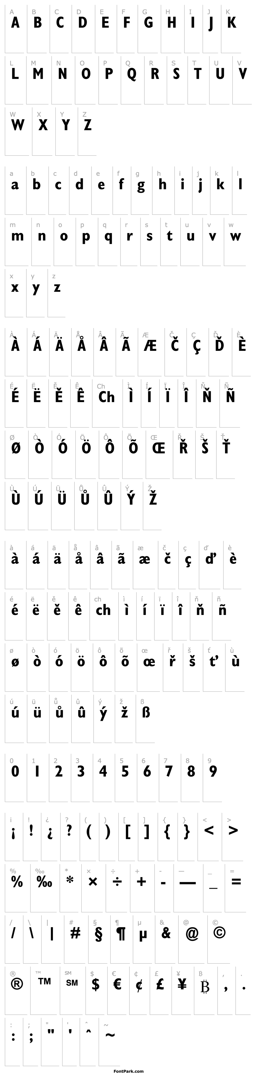 Overview GillSansMTPro-BoldCondensed