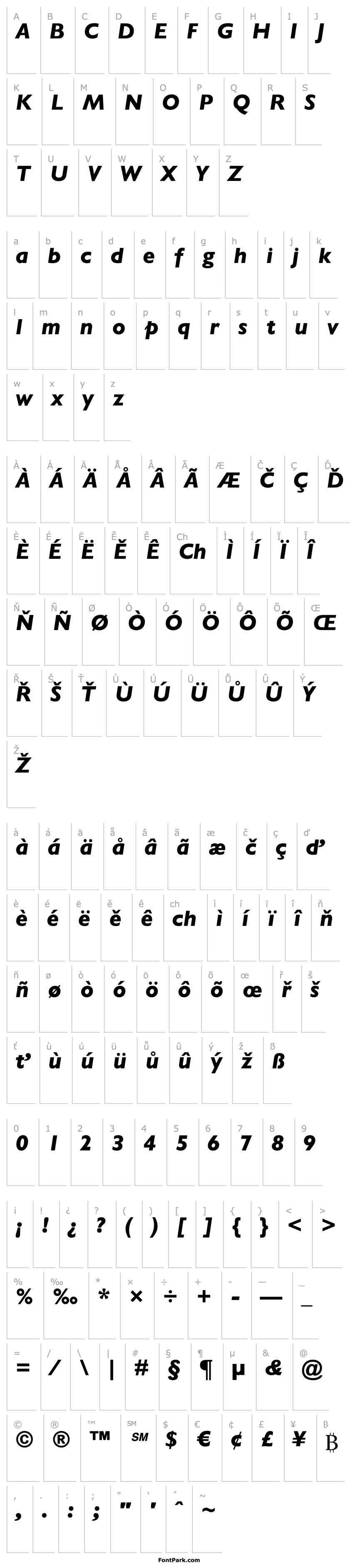 Overview GillSansMTPro-HeavyItalic