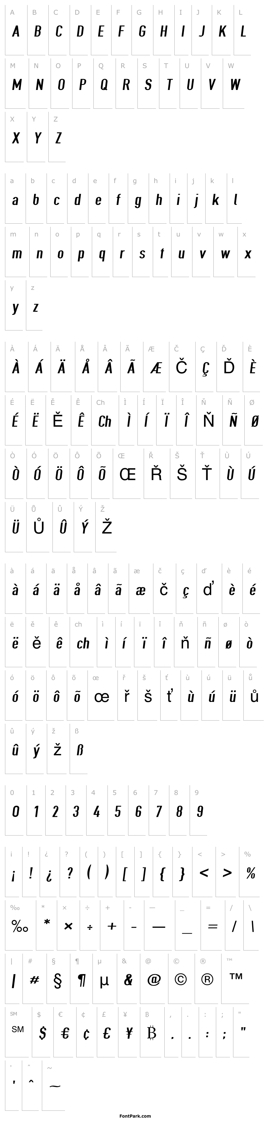 Přehled Give A Hoot Semibold Extended Oblique