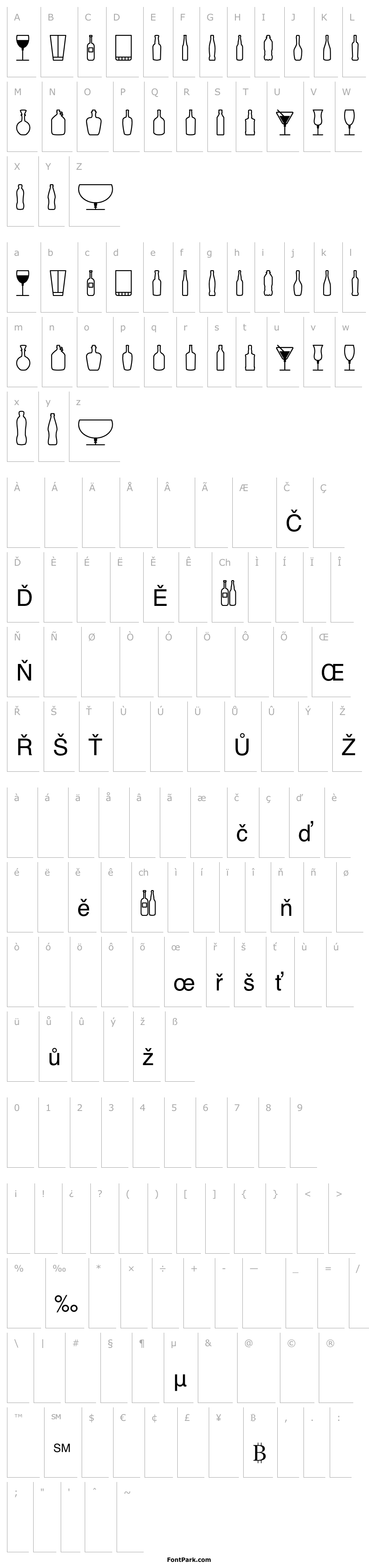 Přehled Glass and bottles St