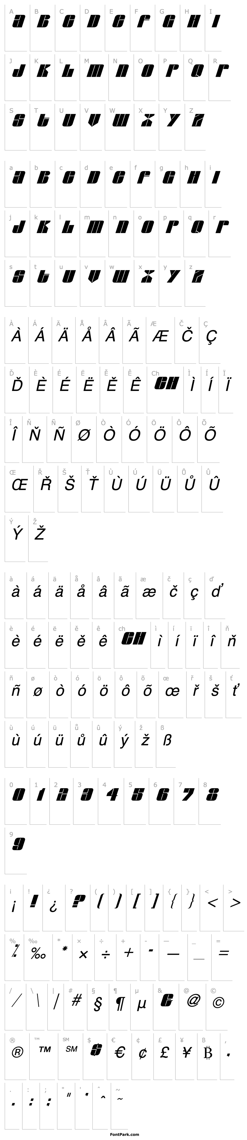 Přehled Glasser Italic Italic