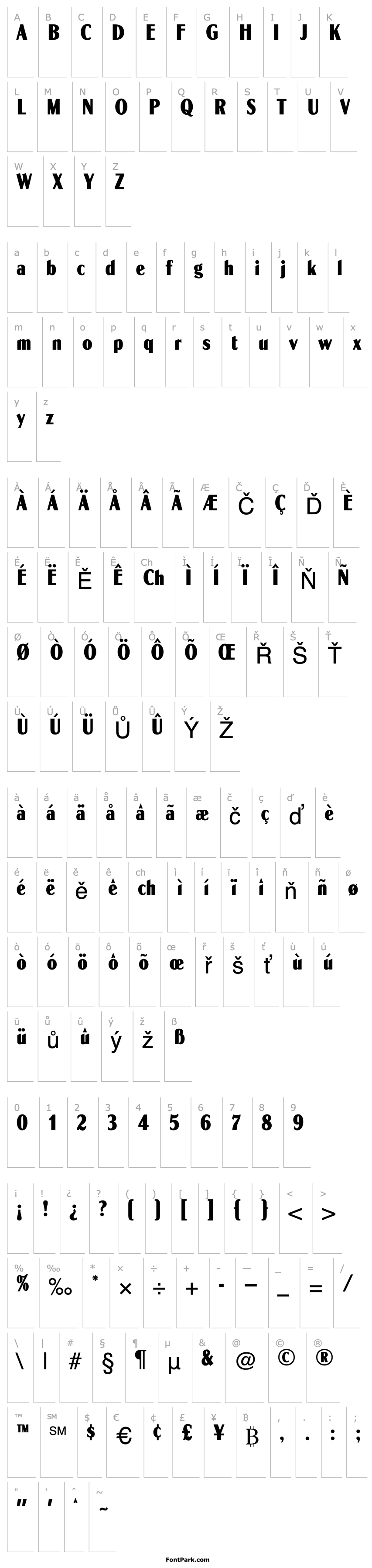 Overview GlobeGothic MN CondensedBold 