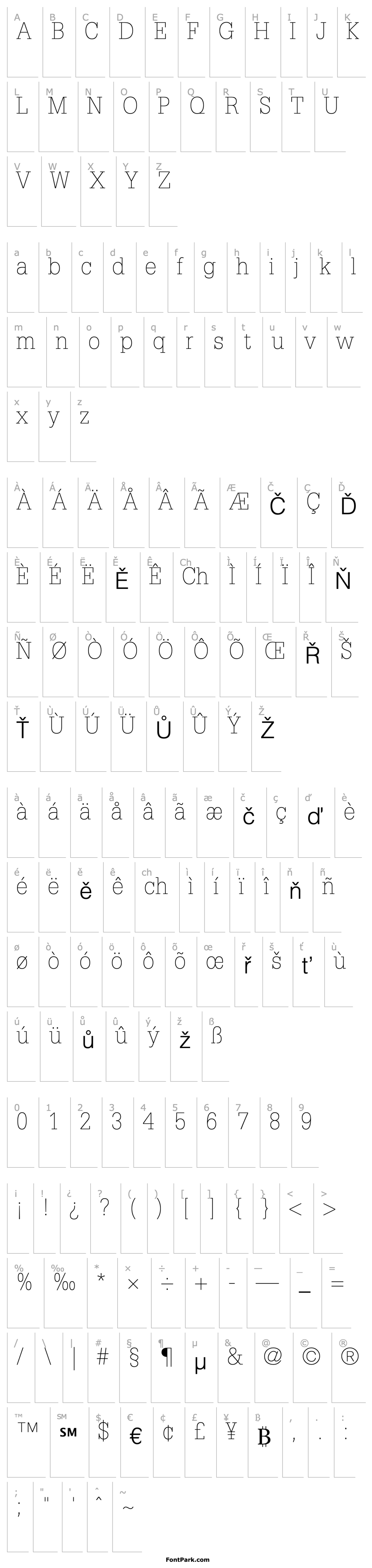 Overview Glypha35-Thin