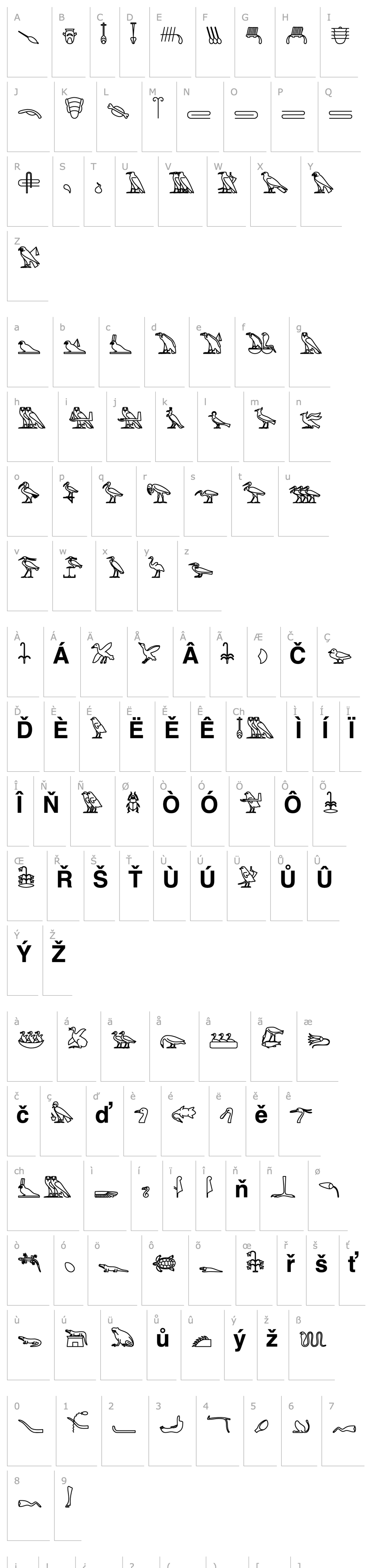 Overview GlyphBasicB-Bold