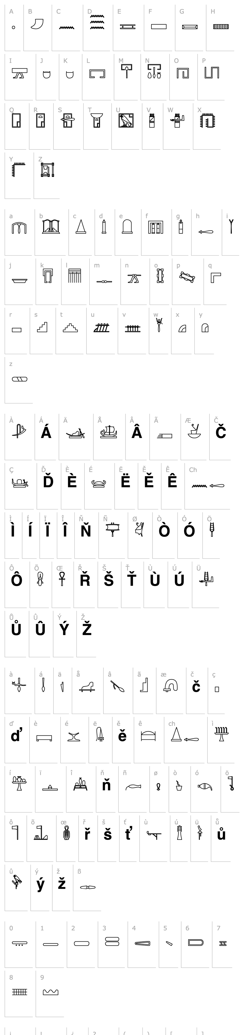 Overview GlyphBasicC-Bold