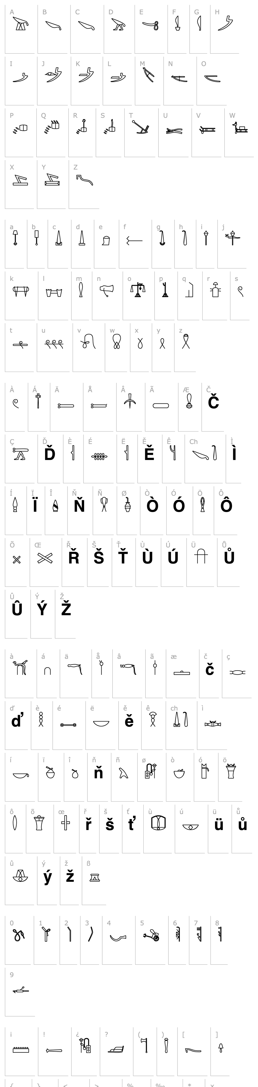 Přehled GlyphBasicD-Bold