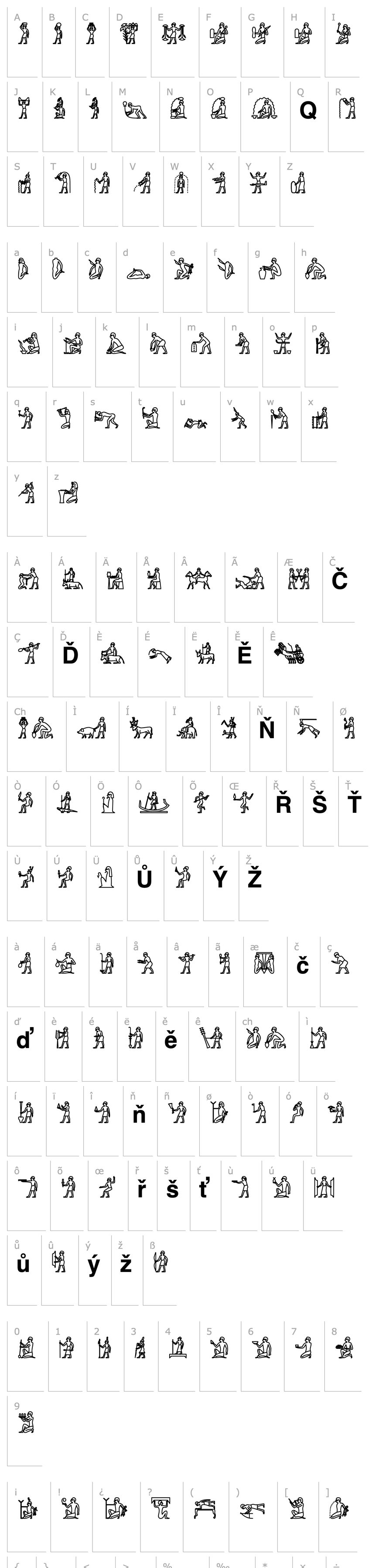 Overview GlyphExtLibA-Bold